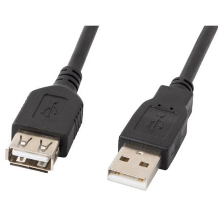 Lanberg Cable alargador USB 2.0 CA-USBE-10CC-0050-BK Negro 5m